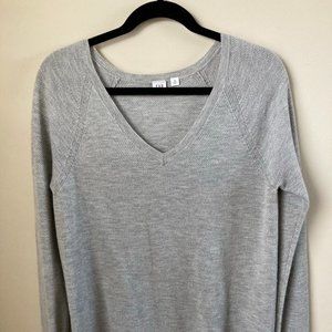 Gray Merino Wool Sweater, Gap - Medium
